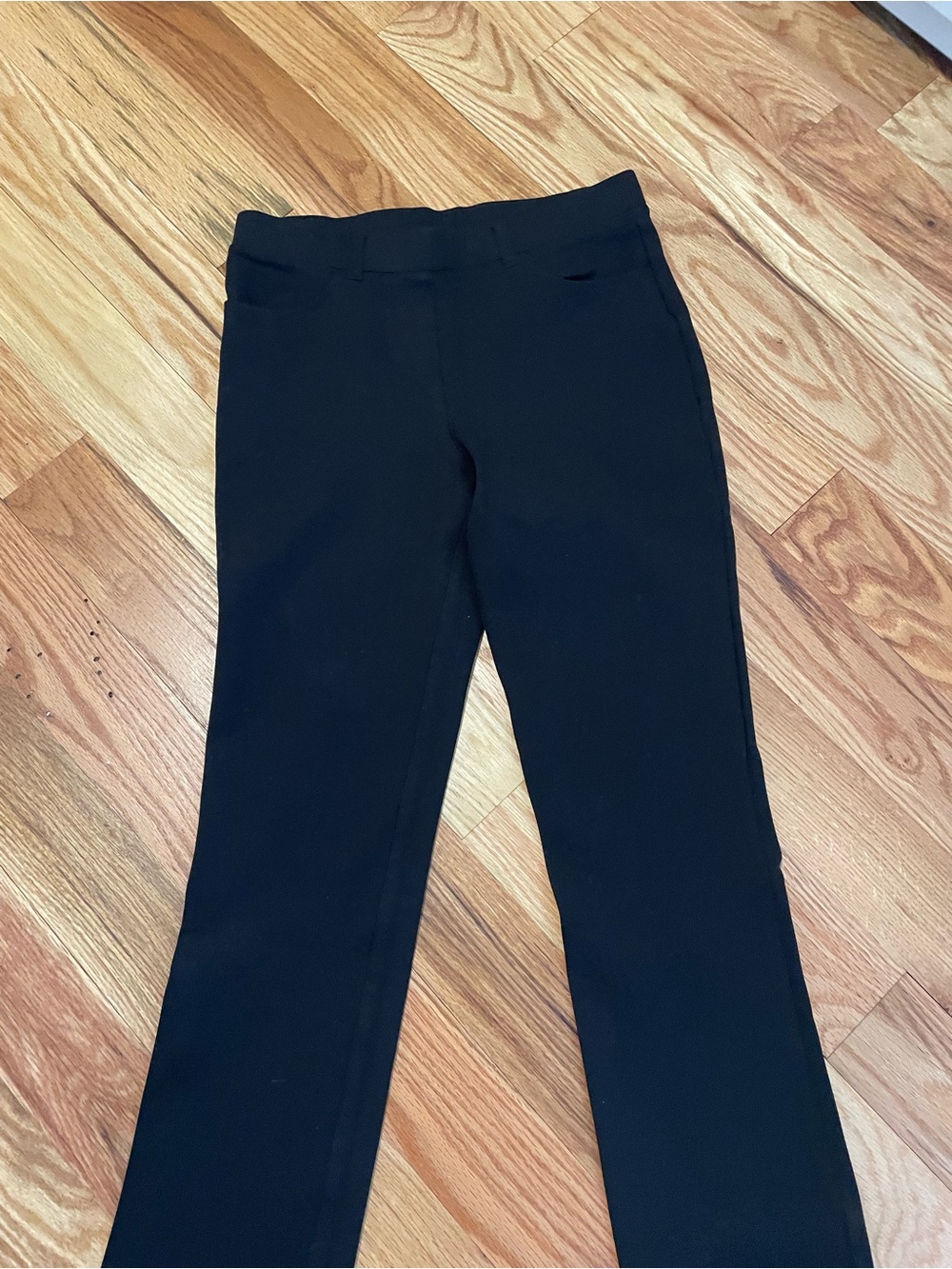 Quince Black Straight Ponte Pants